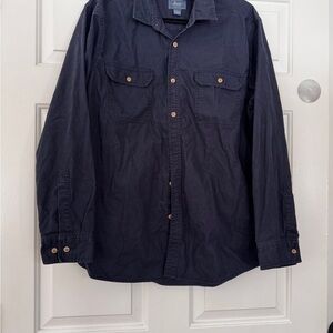 Navy blue bass button down